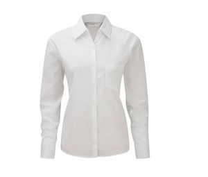 Russell Collection JZ34F - Women's Poplin Shirt White