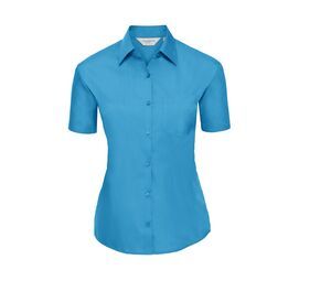 Russell Collection JZ35F - Damen Bluse Popeline