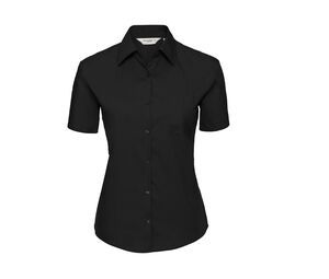 Russell Collection JZ37F - Women's Short Sleeve Shirt Black