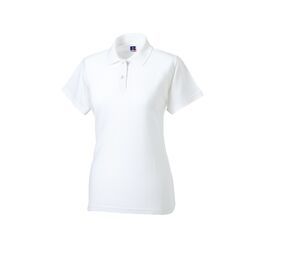 Russell JZ69F - Women's Pique Polo Shirt 100% Cotton White