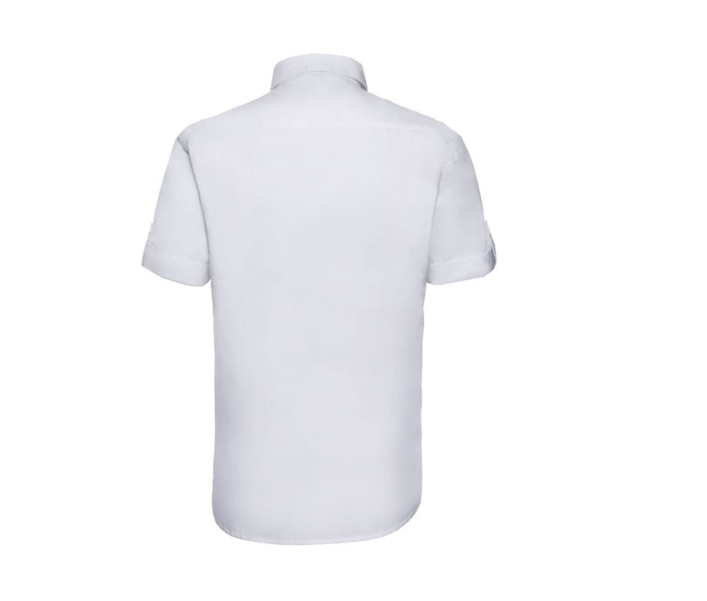 Russell Collection JZ919 - Men's Short Sleeve Italian Collar Shirt