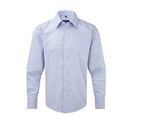 Russell Collection JZ922 - Men's Fitted Oxford Shirt with Italian Collar Oxford Blue
