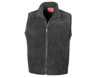 Result RS037 - Men's sleeveless fleece vest Black