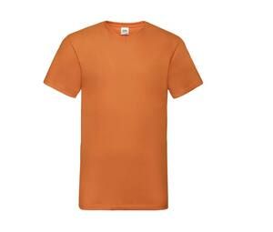 Fruit of the Loom SC234 - Men'S V-Neck Tee Shirt Valueweight Orange