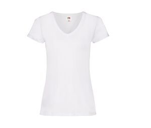 Fruit of the Loom SC601 - Women's V-Neck T-Shirt White