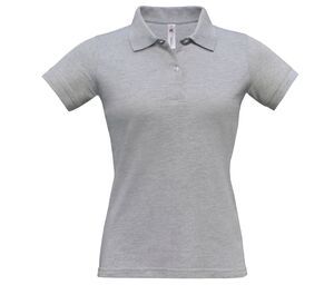 B&C BC412 - Saffron women's polo shirt 100% cotton Heather Grey