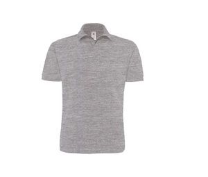 B&C BC440 - Men's short-sleeved polo shirt 100% cotton Heather Grey