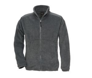 B&C BC600 - Men's large zip fleece jacket Charcoal