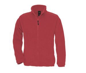 B&C BC600 - Men's large zip fleece jacket Red