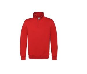 B&C BCID4 - ID.004 ¼ zip sweatshirt Red