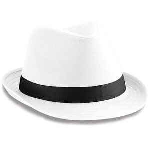 Beechfield BF630 - Women's Fedora Hat White/Black