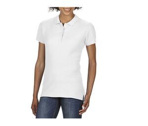 Gildan GN859 - Women's Premium Pique Polo Shirt White