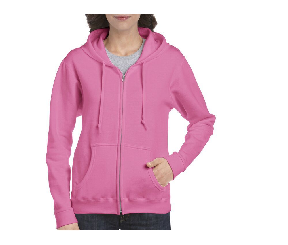 Gildan GN961 - Sudadera con capucha y cremallera Mujer Bolsillos canguro