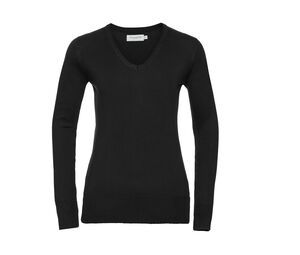 Russell Collection JZ10F - V-Neck Pullover Black