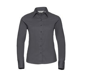 Russell Collection JZ16F - Long Sleeve Classic Twill Shirt Zinc