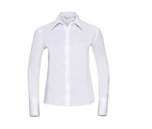 Russell Collection JZ56F - Long Sleeve Ultimate Non-Iron Shirt White
