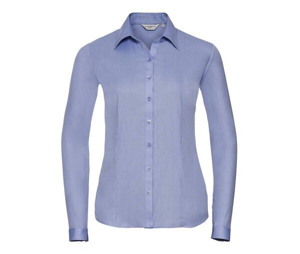 Russell Collection JZ62F - Camisa Clásica Manga Larga Easy Care Oxford