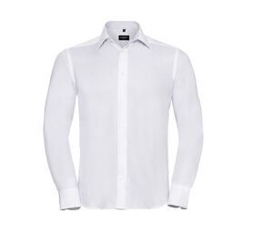 Russell Collection JZ958 - Long Sleeve Tailored Ultimate Non Iron Shirt White