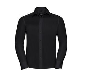 Russell Collection JZ958 - Long Sleeve Tailored Ultimate Non Iron Shirt Black