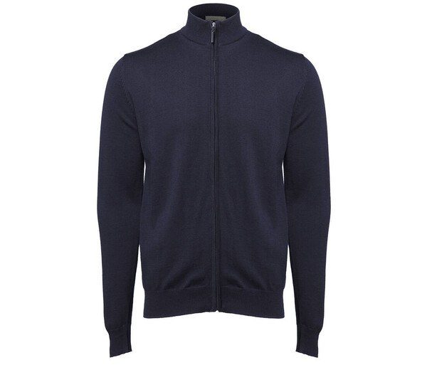 Pen Duick PK453 - Classic Ribbed Full Zip Cotton Blend Jumper