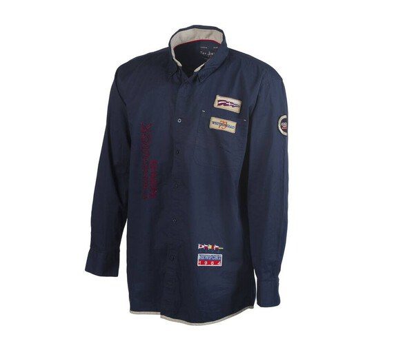 Pen Duick PK690 - Embroidered Twill Heritage Shirt with Patches