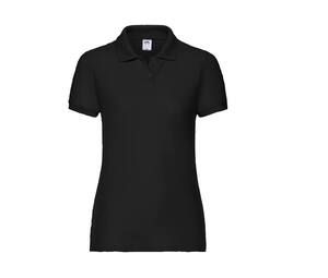 Fruit of the Loom SC281 - Women's piqué polo shirt Black