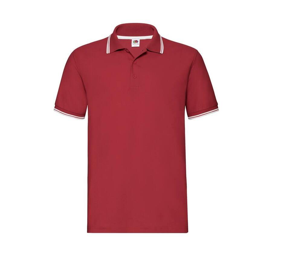 Fruit of the Loom SC382 - Men's polo shirt with two-stripe cotton edging