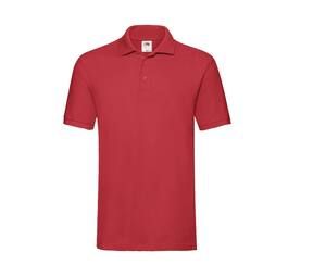 Fruit of the Loom SC385 - Men's Premium 100% Cotton Polo Shirt Red