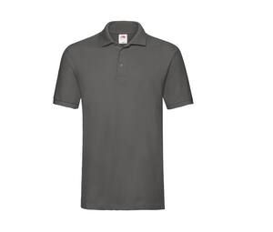Fruit of the Loom SC385 - Men's Premium 100% Cotton Polo Shirt Light Graphite