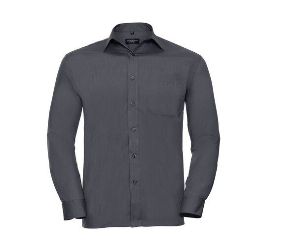 Russell Collection JZ934 - Classic Mens Poplin Shirt with Whalebone Collar