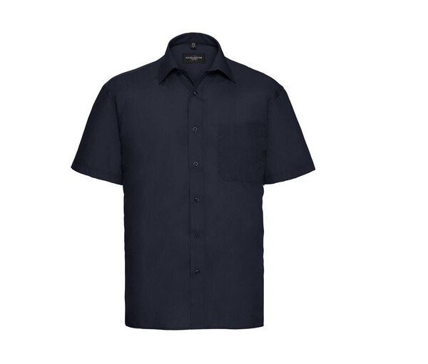 Russell Collection JZ935 - Camisa de popelina para hombre