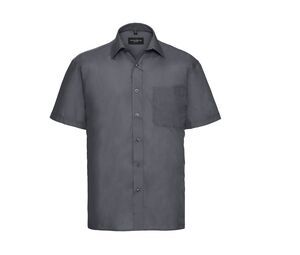 Russell Collection JZ935 - Men's Poplin Shirt Convoy Grey