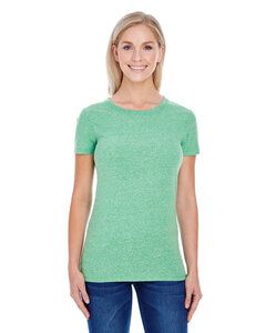 Threadfast 202A - T-shirt à manches courtes Triblend pour femmes Green Triblend