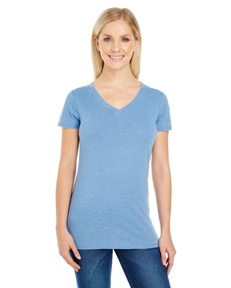 Threadfast 208B - Ladies Vintage Dye Short-Sleeve V-Neck T-Shirt