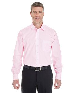 Devon & Jones DG534 - Men's Crown Collection Striped Shirt Pink/White