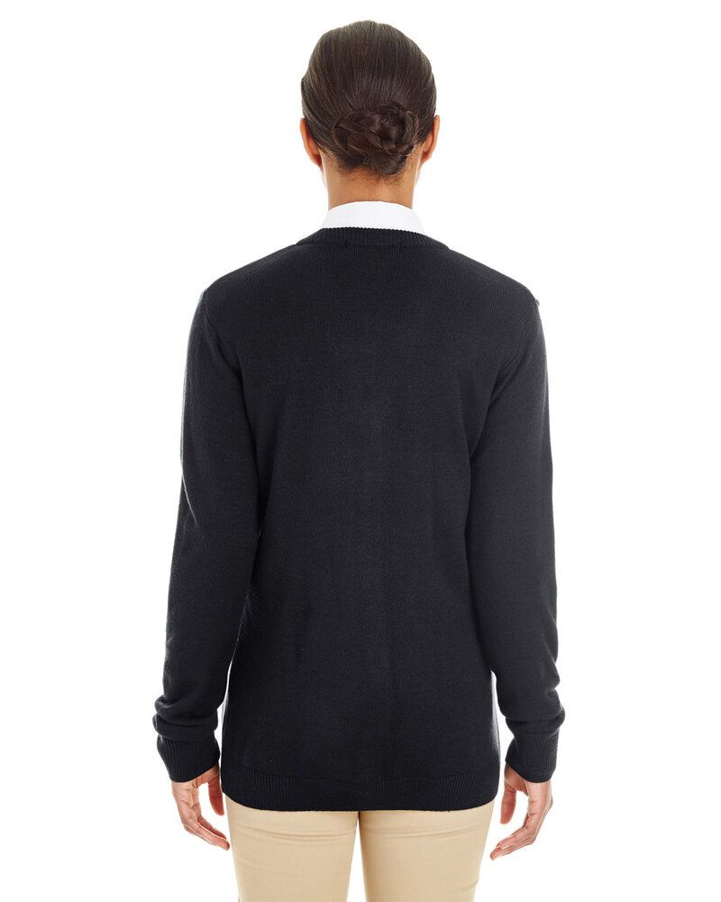 Harriton M425W - Ladies Pilbloc V-Neck Button Cardigan Sweater