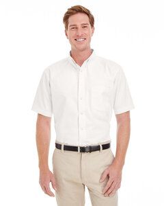 Harriton M582 - Men's Foundation 100% Cotton Short Sleeve Twill Shirt  Teflon™