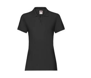 Fruit of the Loom SC386 - Women's Cotton Polo Shirt Black