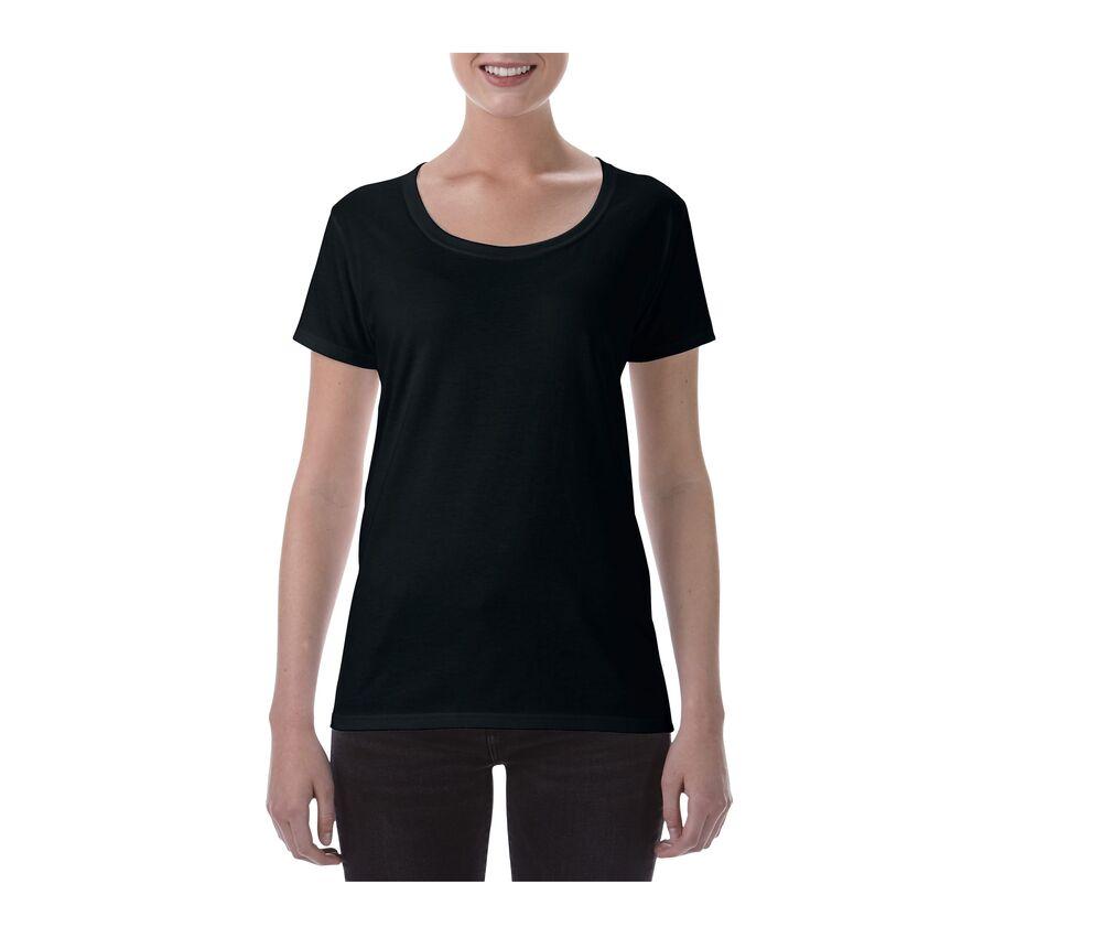 t shirt col large femme