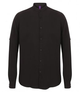 Henbury H592 - Mandarin Roll Sleeve Anti-Bac Wicking Shirt