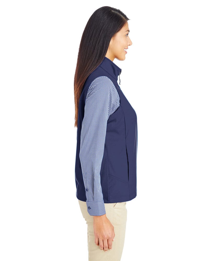 Core 365 CE709W - Ladies Techno Lite Three-Layer Knit Tech-Shell Quarter-Zip Vest