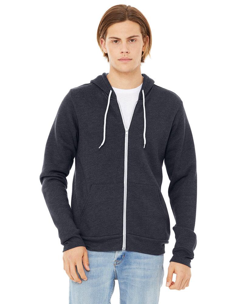 Bella+Canvas 3739 - Unisex Full-Zip Hooded Sweatshirt