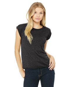 Bella+Canvas 8804 - Ladies Flowy Muscle T-Shirt with Rolled Cuff