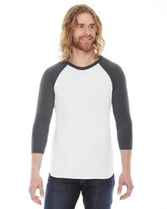 American Apparel BB453W - Unisex Poly-Cotton 3/4-Sleeve Raglan T-Shirt