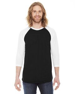 American Apparel BB453W - Unisex Poly-Cotton 3/4-Sleeve Raglan T-Shirt