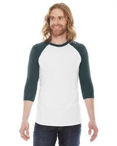 American Apparel BB453W - Unisex Poly-Cotton 3/4-Sleeve Raglan T-Shirt