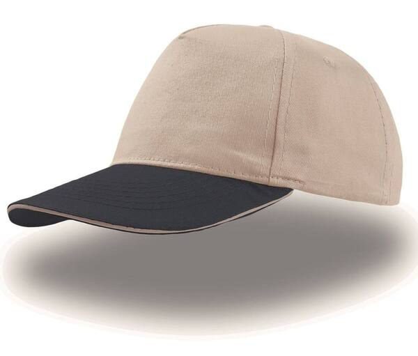 Atlantis AT004 - Atlantis 5-Panel Cotton Cap with Reinforced Front