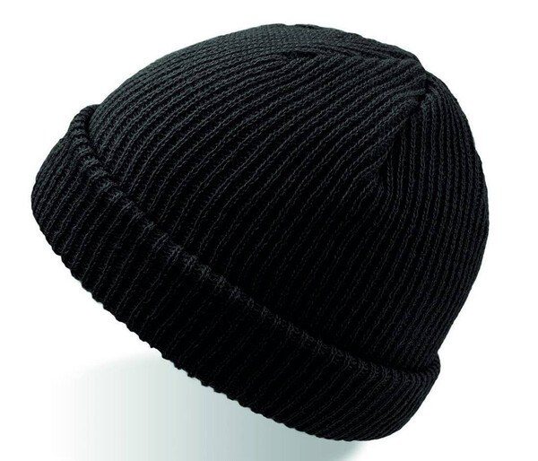 Atlantis AT115 - Chic Winter Ribbed Knit Beanie with Turn-Up