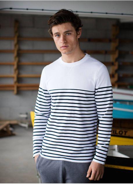 Front row FR134 - Long Sleeved Breton Striped T