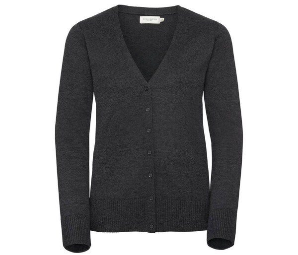 Russell Collection JZ715 - Suéter Cardigan Knitted Cuello V